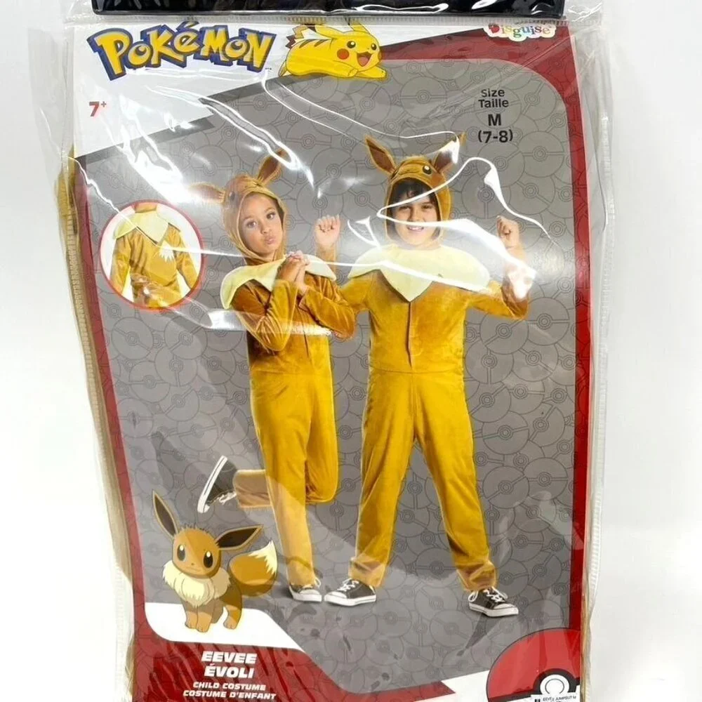 Spirit Halloween Kids Eevee Jumpsuit Pokémon Halloween Costume Size Med 7-8 - Picture 2 of 9